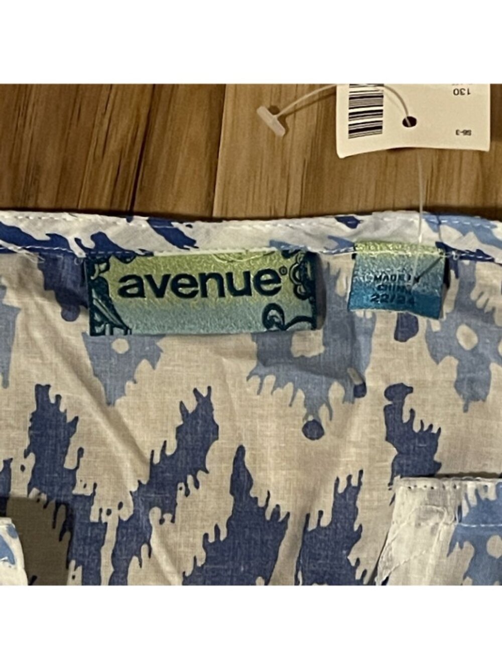 Tunic Tops (2) by Avenue Women's 18 Black/Grey, Dark Blue/Light Blue NWT Coastal - Picture 11 of 12
